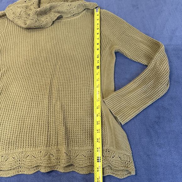 Chico's Womens Sweater Size 2 or Large Yellow Knit Turtle Neck Sweater - Picture 6 of 8